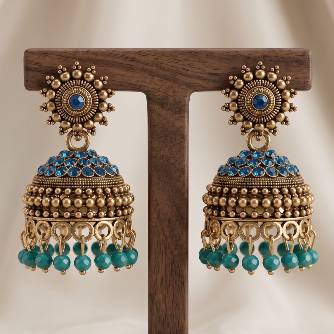 Blue Surya Jhumka